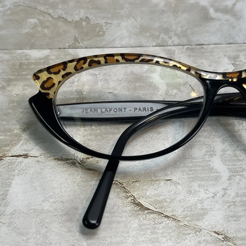 Jean Lafont Paris Saveur 100 Blk/Leopard Eyeglasses FRAMES ONLY 53-15-138